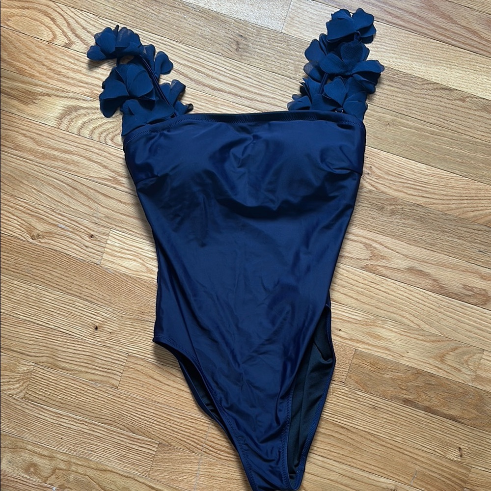 J Crew Navy swimsuit with removable straps